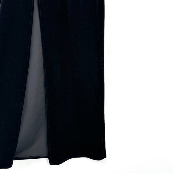 Black Velvet Made in USA Vintage Donna Short Sleeve Maxi Dress - Picture 4 of 7